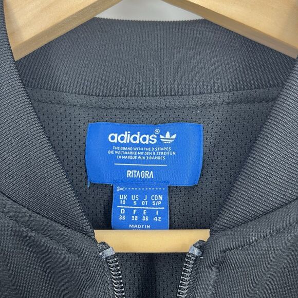 Adidas x Rita Ora Jacket Size Small Womens Black Basset Hound Puppy Beagle Track - Picture 5 of 8